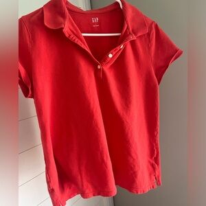 Red polo from Gap.